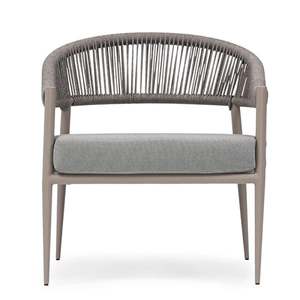 Modern Rope Living Room Chair with Slat Back Cushioned Seat <b>Wooden</b> Legs Ergonomic Design Leisure <b>Armchair</b> for Home Furniture - Product Image 2