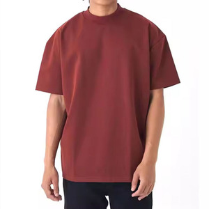 OEM Manufacture Men's t Shirt High Quality Streetwear <b>Blank</b> T Shirt 250 Gsm Heavy <b>Weight</b> Print logo T Shirt for Men's - Product Image 2