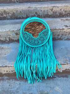 Bolso Bandolera Boho Estilizado 2026 con Diseño Floral Tallado a Mano, Forma Circular y Ligero - Product Image 2