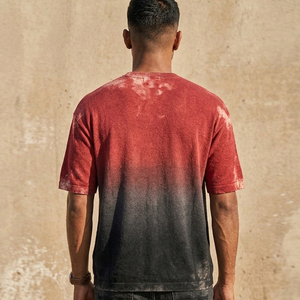 เสื้อยืดซันเฟดด์ซัมเมอร์คอกลมแขนสั้นสำหรับผู้ชาย เสื้อยืดซันเฟดด์วอชท์แบบสั่งทำพิเศษสำหรับผู้ชาย - Product Image 2
