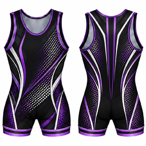 Sublimated Wrestling <b>Singlets</b> Custom Design Compression Wrestling Uniforms for Men Youth and Teams - Product Image 2