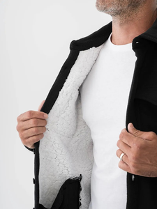 Chemises en polaire à manches longues pour hommes, 100% polyester, qualité supérieure, tendance, décontractées, vêtements de plein air, logo personnalisé - Product Image 6