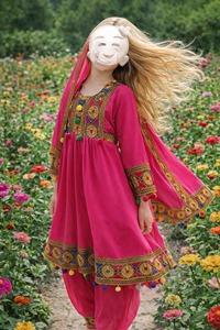Vestido Étnico Infantil de Algodón Bordado en Amarillo, Manga Larga, Traje Tradicional Pakistaní, Ropa de Primavera - Product Image 2