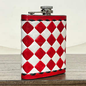 Meilleures ventes March Expo : Sacs isothermes et gourdes à liqueur personnalisés, tendance et uniques, en cuir de vachette à carreaux et acier inoxydable, cadeau pour hommes et femmes - Product Image 4