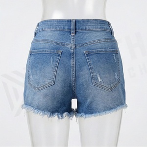 Shorts en jean pour femmes, vêtements décontractés à la mode, nouveau style, shorts taille haute pour femmes, bas de tenue d'été, couleur personnalisée, style tendance streetwear - Product Image 2