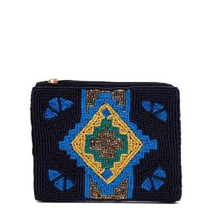 Porte-monnaie à motif mosaïque bohème, porte-clés en silicone perlé marguerite, porte-cartes de crédit, porte-monnaie zippé, couleur - Product Image 1