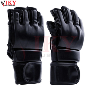 Produit tendance, couleur noire unie, qualité supérieure, prix de gros, vêtements de sport pour la lutte, impression de logo personnalisée, gants de boxe MMA - Product Image 1