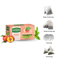 Sachets de thé détox en marque blanche OEM, écologiques, saveur pêche, pour diabétiques, vente en gros