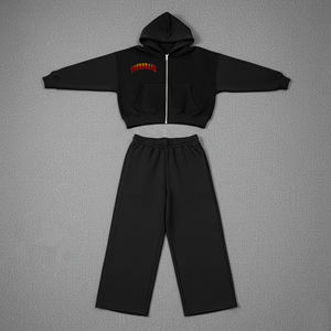 Survêtement d'hiver unisexe personnalisé de haute qualité 100 % coton, coupe ample, style streetwear décontracté, imprimé, délavé à l'acide, couleur unie - Product Image 4