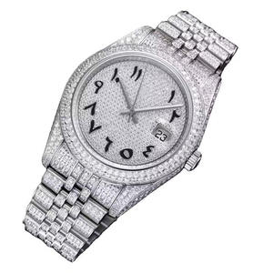 Montre de luxe pour homme de haute qualité avec boîtier en acier inoxydable, mouvement à quartz, cadran en cristal saphir, 46 mm, avec fermoir déployant - Product Image 3