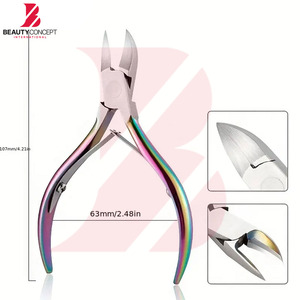 ชุดอุปกรณ์ตัดหนังกำพร้าสแตนเลสสตีลสีดำด้านเคลือบทองรุ้ง พร้อมโลโก้สั่งทำขายส่ง สำหรับมืออาชีพ - Product Image 4
