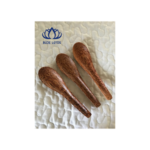 Cuillère en bois de coco écologique légère, très vendue |   Couverts en bois naturels et durables - Product Image 1