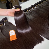 Listo para enviar 14 ''SDD hueso recto cabello humano, 100% cabello virgen Vietnam, extensiones de cabello crudo vietnamita