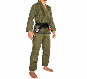 Kimono de BJJ Verde Oliva con Logotipo Personalizado, Impresión Digital Frontal, 100% Algodón, 350g, Duradero, Unisex, Ropa de Artes Marciales para Adultos, Servicio OEM - Product Image 3