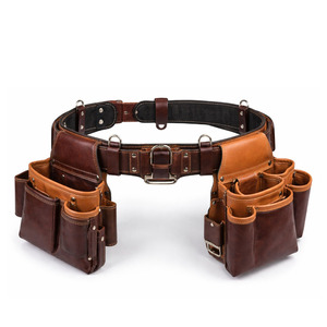 Ceinture à outils pour ouvrier du bâtiment, style logo personnalisé, noire, confortable, multifonction, en cuir, à vendre - Product Image 1
