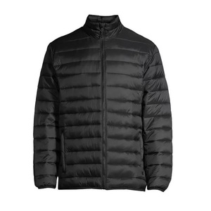 Veste matelassée imperméable à capuche 100% nylon avec design patchwork, style streetwear - Product Image 1