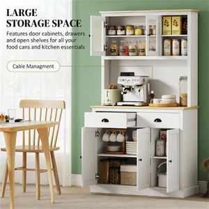 <b>White</b> Vertical Cutlery <b>Storage</b> <b>Cabinet</b> for Living Room - Product Image 2