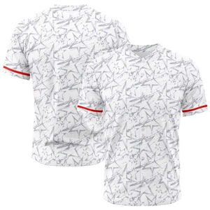 Camiseta de Béisbol Personalizada para Hombre, Venta al por Mayor, Camisas de Manga Corta con Botones, Uniformes Deportivos Hip Hop, Tallas Grandes, Transpirables, Anti-UV - Product Image 1