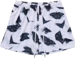 Pantalones Cortos Deportivos Unisex de Color Sólido, Transpirables, con Franja Lateral, Cintura Elástica, Tejido de Punto, Spandex, Poliéster, Casuales, Sublimación Personalizada - Product Image 3