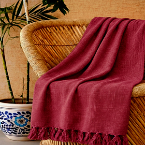 Handmade Solid Cotton <b>Throw</b> Blanket Soft Woven Lightweight <b>Sofa</b> Bed <b>Cover</b> Breathable Summer <b>Throw</b> Home Decor Natural Cotton - Product Image 1