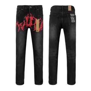 KSUBI High Quality Eco-Friendly Men's Hip Hop Straight Woven Light Wash Mid <b>Waist</b> Spring Denim <b>Jeans</b> with <b>Elastic</b> Fabrics - Product Image 6