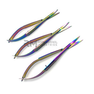 Nouvel arrivage de ciseaux à ressort à Micro-arc de pluie pour cils, ciseaux à ressort en acier inoxydable légers et Extra tranchants - Product Image 4