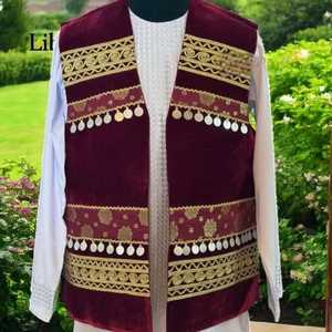 Cotton Men Afghani <b>Waistcoat</b> Men Vests & <b>Waistcoat</b> Elegant Ethnic Fashion Custom Design Bulk Manufacturer - Product Image 4