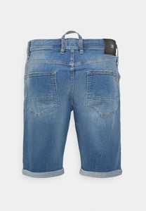 Men's Light Wash Straight Leg Denim Shorts Mid Waist Casual Summer Cotton Woven Light Weight <b>Craft</b> Pocket Button Closure - Product Image 2