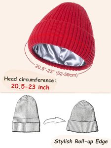 Gorro de Satén Liso de Alta Calidad para Impresión Personalizada, Gorro de Pelo Sedoso, Venta al por Mayor Directa de Fábrica, OEM, Gorro de Satén Elástico y Sedoso - Product Image 3