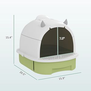 Lettiera per Gatti Quadrata di Lusso con Recinto - Product Image 3