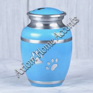 Hermosa urna de cremación para mascotas con grabado personalizable y acabado de metal natural para recuerdos duraderos de Axiom Home Accents - Product Image 2