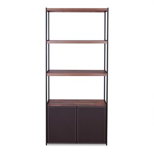 Libreria Sara noce e finitura nera sabbia - Product Image 2