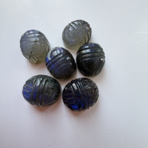 Pierres de labradorite bleue naturelle TFH pour la création de bijoux, forme ovale 12x10 MM, possibilité de créer plusieurs tailles. - Product Image 1
