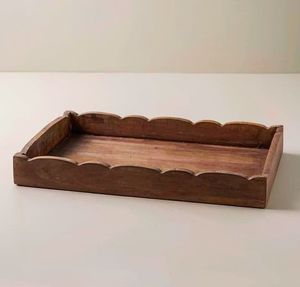 Plateau de table en bois massif et bambou sculpté à la main, à un seul niveau, pour hôtels et restaurants, cadeau promotionnel - Product Image 1