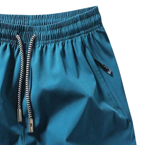 Mens <b>Woven</b> Quick Dry Solid Running <b>Shorts</b> Lightweight Breathable Mid Waist Sports Gym Training Beach Casual Drawstring Closure - Product Image 4