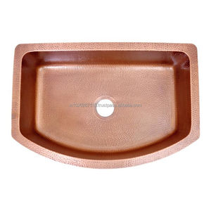 Évier de cuisine en cuivre de grande capacité, qui gère facilement les casseroles, poêles et ustensiles de cuisson surdimensionnés dans les cuisines familiales avec efficacité. - Product Image 4