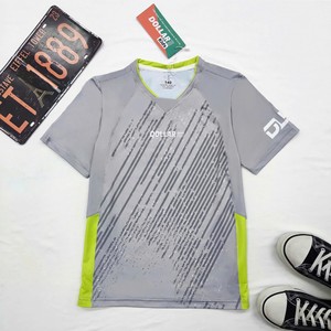 Super 4Way <b>Stretch</b> <b>Men's</b> O-Neck Pickleball Badminton T-<b>Shirt</b> Comfortable Simple White Bank Pattern Short Style <b>Men's</b> T-<b>Shirts</b> - Product Image 2