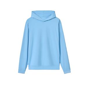 Sweat-shirt à capuche surdimensionné en molleton de coton léger, bleu uni, motif personnalisé, de qualité supérieure, conçu pour les performances sportives - Product Image 1