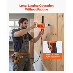 Trapano Elettrico a Filo da 5/8 Pollici con Miscelatore, 0-850 RPM, 5.8A, con Impugnatura a D, Macchina Miscelatrice - Product Image 5