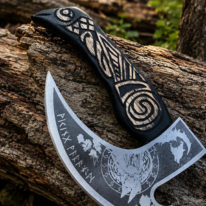 Cortador de Pizza Vikingo de Acero al Carbono Forjado a Mano, Diseño Medieval Auténtico, Ligero y Duradero - Product Image 6
