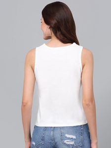 Sleeveless <b>Top</b> Ladies' Casual T-Shirt Winter Hot Selling Y2K Style O-Neck Collar Eco-Friendly Polyester - Product Image 2