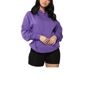 Femmes hiver surdimensionné tombant épaule manches sweats à capuche sweat haute qualité tricoté à capuche 100% coton en gros bas prix - Product Image 1