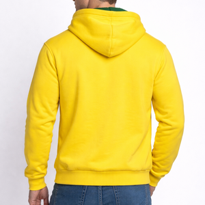 Sweat à capuche d'hiver pour homme avec logo personnalisé sur le devant, design personnalisé, tissu polaire respirant, mélange polyester/coton 330g, coupe classique, uni - Product Image 2