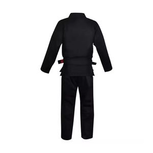 Uniforme Profesional de Artes Marciales Negro, Kimono de BJJ de Color Sólido, Uniforme de Karate Negro Resistente para Adultos - Product Image 2