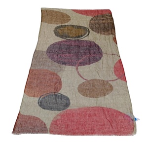 Vente chaude De Luxe Brand New À La Mode Cercle Art Foulards Châles 100% Modal Lin Numérique Imprimé Stylisé Conception Texture Douce - Product Image 2