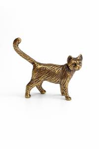 Centre de table décoratif en métal en forme de chat pour une mise en scène élégante de la table avec un aspect de sculpture animale artistique et luxueuse - Product Image 4