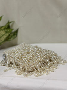 Mini Bolso de Mano Tipo Clutch con Perlas de Imitación y Cadena de Cuentas en Capas, para Eventos Nocturnos y Bodas, Estilo Elegante para Mujer - Product Image 3