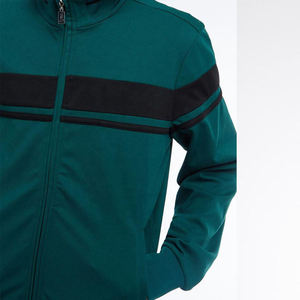 Chándal de primera calidad con cremallera completa, sudadera con cuello alto y bolsillos laterales, y pantalones a juego, estilo deportivo, ropa de otoño. - Product Image 2