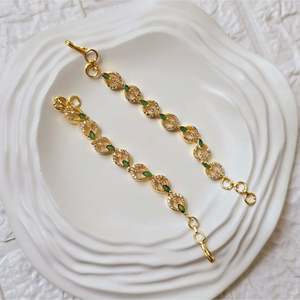 18K Gold Plated Butterfly & Moon Drop Earrings with Pearl and Zircon - Product Image 1