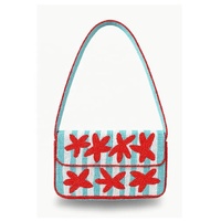 Nouveauté : Sac à bandoulière portable à motif étoile de mer brodé et perlé, idéal pour les femmes, pour un usage quotidien, les voyages et la plage
